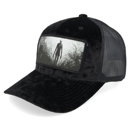 Scenes - Svart trucker Keps - Slenderman Velvet Black/Black A-frame Trucker @ Hatstore