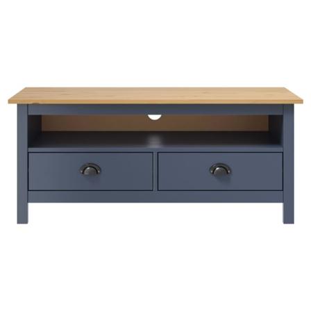 Vidaxl Tv-bänk Hill Range Grå 110x40x47 Cm Massiv Furu Grå