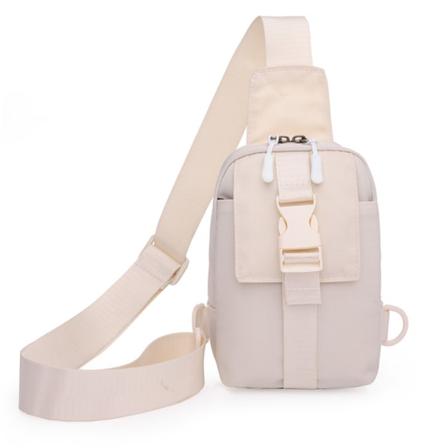 1 stk Klassisk Ensfarvet Vandafvisende Skole Par Mode Casual Crossbody Skuldertaske (Hvid) white