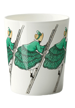 Design House Stockholm Elsa Beskow Mugg 28cl Aunt Green Kök & matlagning Vit