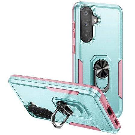 Coque Antichoc til Samsung A36 med Magnetisk Ring og Støtte Blå / Rosa