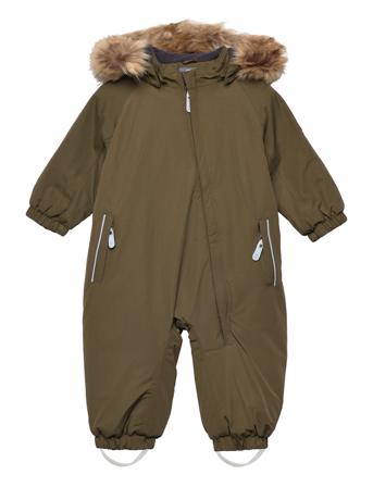 Coverall W.fake Fur, Af 20.000 Khaki Color Kids