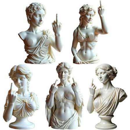 Venus-patsas - Rohkea kreikkalainen jumalatar Afrodite-hartsimuoto, romaaninen Venus-rintakuva-veistos asenteella, ainutlaatuinen kodin ja toimiston 