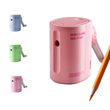 Manuaalinen teroitin, lasten teroitin, värikynien teroitin, kädessä pidettävä teroitin (vaaleanpunainen)