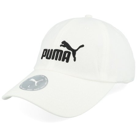 Puma - White unconstructed Lippis - Essential No.1 Logo Bb White/Black Dad Cap @ Hatstore