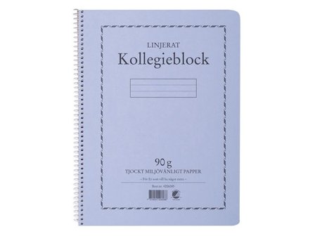 Kollegieblock A4 90g 70 blad linjerat Träfritt papper - Lyreco - Kontorsmaterial - Block och anteckningsböcker - Kollegieblock