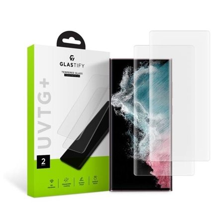 Glastify UVTG Plus Hærdet Glas Skærmbeskyttelse 2-Pack Galaxy S22 Ultra