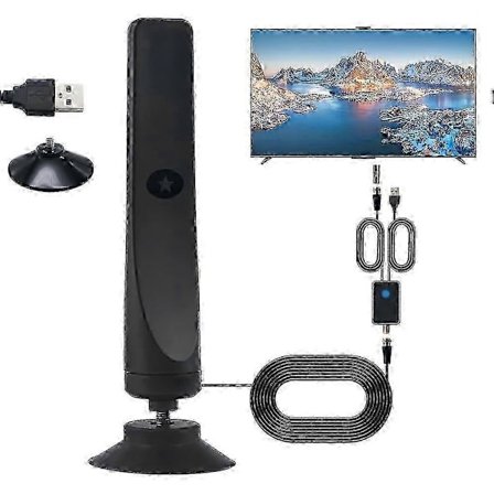 Festberg Hitenna, Wave Max TV-antenne HD 100 kanaler, Plug and Play, 3m kabel, 50 Mile Edition 0626-Perfet
