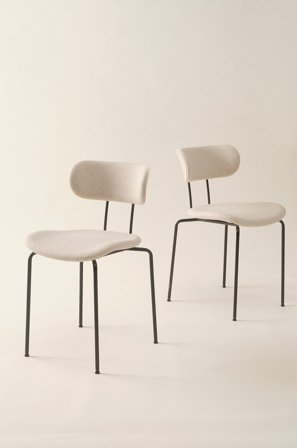 Jotex - Stol 2-pk Hvit - JEFFERSON - Kjøp Spisestoler & kjøkkenstoler hos Jotex