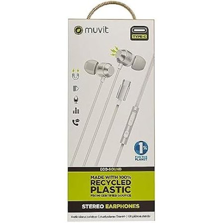 Stereo hörlurar - MUVIT - M32 - Typ C - Magnetiska - Brusreducering