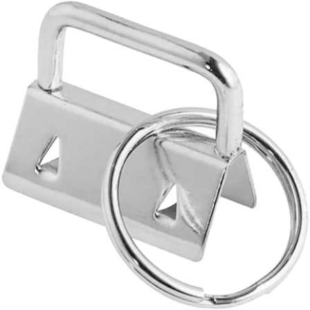 50 stk. Nøglering Nøglevedhæng Hardware 25 mm Sølv Robust Metal