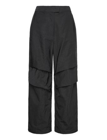 Nylon Pants - Alpha Designers Trousers Wide Leg Black Rabens Sal R