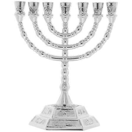 Lysestaker Menorah 7 Grener Menorah Metall Religiøs Meg