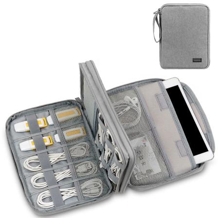 1 kpl Travel Electronics Organizer Kannettava kaapelin organizer elektronisten case säilytykseen Kotelo johdolle, puhelimelle, laturilla, flash-