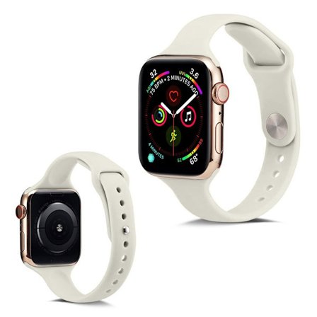 Apple Watch Series 5 44mm simpel silikone Urrem - Beige