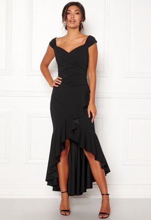 Goddiva Wrap Front Frill Dress Klær