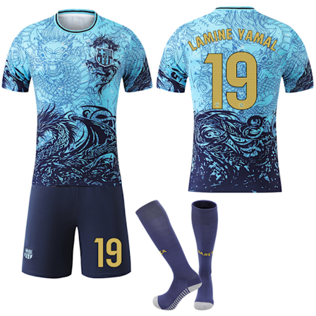 2025-2026 Barcelona Dragon Mønster Special Edition Fotballdrakt Barn Voksen No.19 Yamal 20