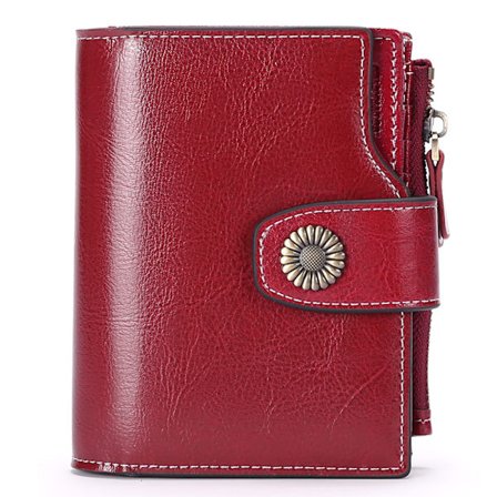 Pieni lompakko naisille RFID-naiset Bifold-lompakot (Claret)