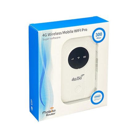 LTE 4G 5G Modem Router, 300Mbps Hotspot Op til 10 Enheder, SIM-kort Slot, 2100mAh Batteri, til Rejser