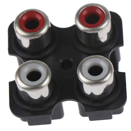 2 st 4-vägs 6-stifts Rca Hona Audio Video Plugg Av Koncentrisk Sockelkontakt