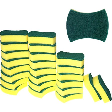 24 kpl Eco Naarmuttamaton Hankaussieni, Kestävä ja Pitkäikäinen Keittiöön ja Autotalliin, Raskaan Käytön Tiskiharja