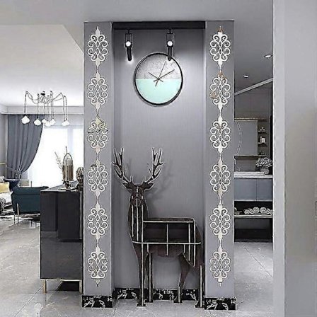 Akryl Speil Veggklistremerker, Speil Veggdekor, DIY Hul Speil Veggdekor, Selvklebende Speilklistremerker for Hjemmedekorasjon (Sølv, 10 stk) -HK908