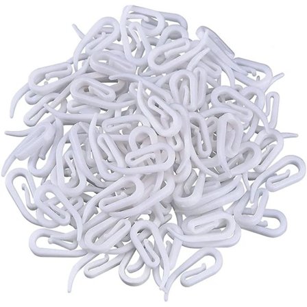 200 stk Gardinkroker i plast, 28 x 12 mm