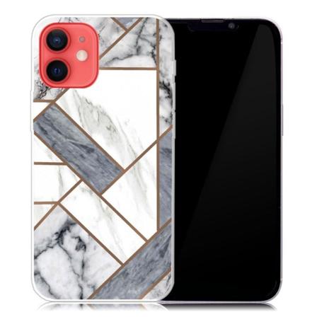 Marble design iPhone 13 cover - Grå / Hvid Marmorflise Silver grey