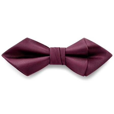 Crimson Pre-Tied Satin Diamond Tip Bow Tie for Men - Pre-tied bow ties