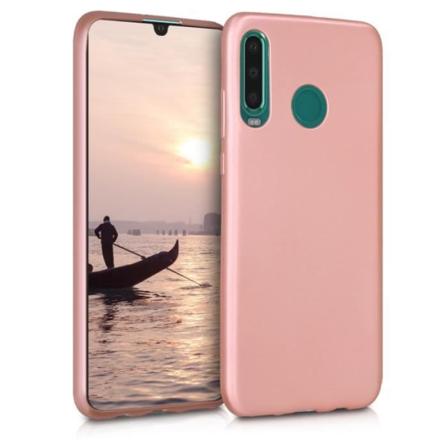 kwmobile etui kompatibelt med Huawei P30 Lite - metallisk rosa guld silikone telefoncover