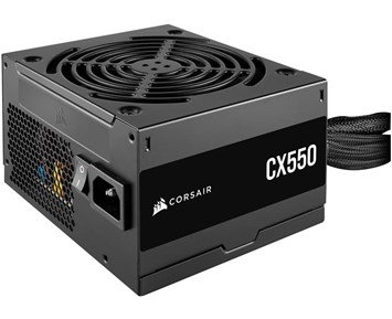 Corsair CX550 550W - Kompakt nätaggregat med 550 W och 120 mm fläkt