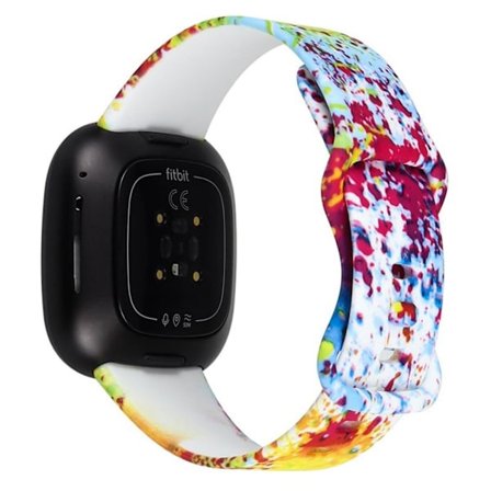 Fitbit Sense 2 / Versa 4 klockarmband i silikon med coolt mönster - Stänk Av Färg