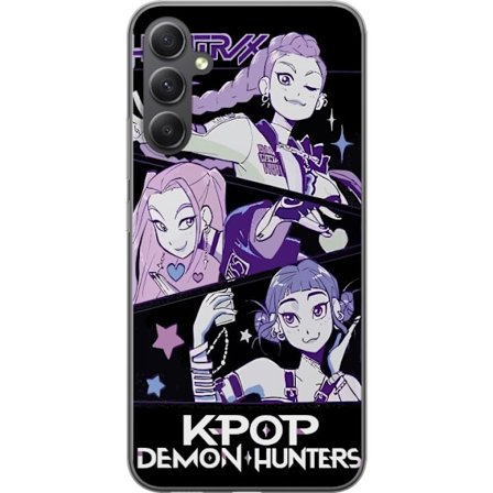 Yhteensopiva Puhelinkuori Samsung Galaxy A05s Kpop Demon Hunters Huntrix Trio Tytöt Violetit tähdet Retro-idoli Taidetta
