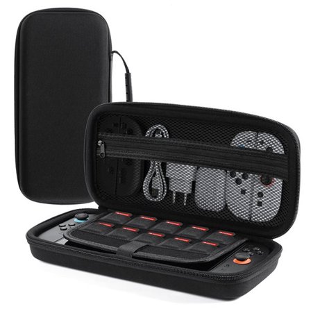 Dux Ducis Nintendo Switch 2-fodral med handtag och fack för spel - Svart