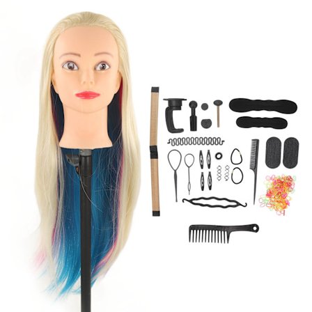 Hår Mannequin Træningshoved med Værktøjer Hår Styling Frisør Mannequin Hoved til Salon