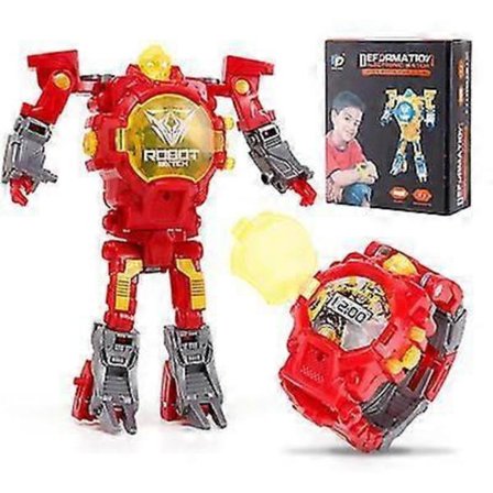 Kreativ Robot Transformer Barneklokke, Store Gutter Digitale Armbåndsur for 2-14 År Gamle