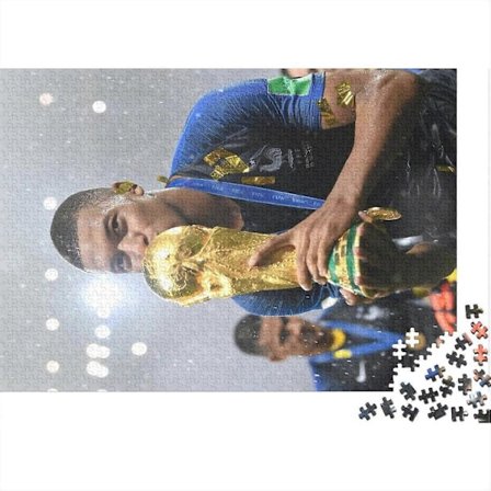 Mbappe Puslespil til Voksne Fodboldstjerner Puslespil 1000/500/300 Brikker Puslespil til Voksne til Familie Legetøjsspil Udfordring, PT237