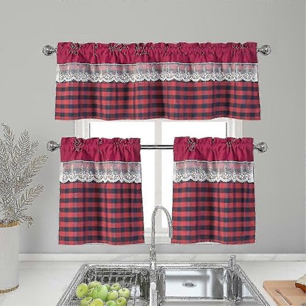 Kjøkkengardiner Dekor Vindusgardin Luksus Kafé Kappe Topp Draperinger-MXBC