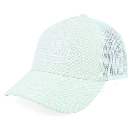 Von Dutch - Grønn trucker Caps - Oval Patch Grey/Green Trucker @ Hatstore