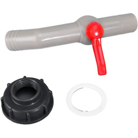 1000l Plastbeholderhane, 90 graders 1000l IBC-beholderbeholderadapter