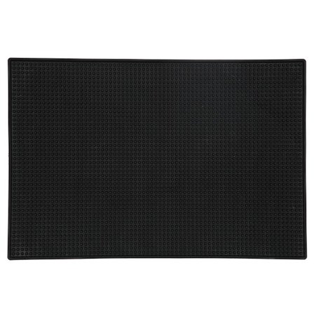 Tjock barmatta halkfri gummidyna bordstablett för kök Hotellrestaurang Coffee Shop Svart (30x15cm 11,8x5,9in)