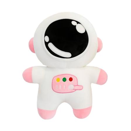 Spaceman plysch docka elastisk tecknad rymdastronaut stoppad trasleksak mjuk kudde Present för barn Flickor 25/40 cm Pink 40cm