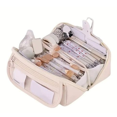Large Pencil Case, Multifunctional Pen Box, Waterproof Travel Pencil Case with Zipper, Pen Holder, for Students and Office