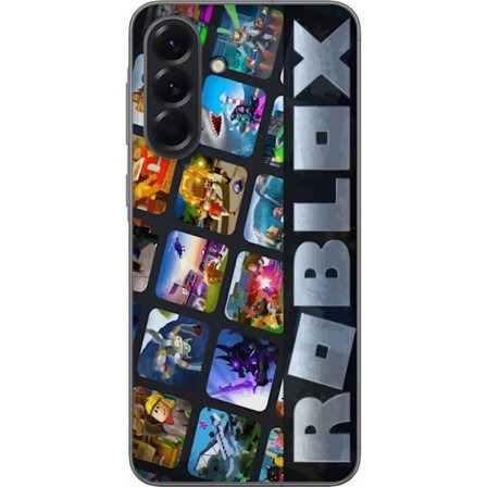 Kompatibelt Mobildeksel til Samsung Galaxy A56 Roblox fargerikt kollasj med populære figurer og spillverdener samlet i en livlig, leken og energirik