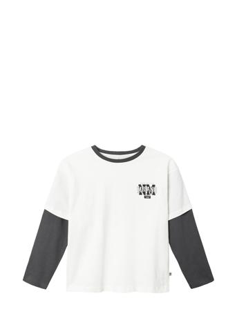 Nkmkelias Ls Loose Top Tops T-shirts Long-sleeved T-shirts White Name It