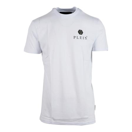 Philipp Plein T-shirt Round Neck SS Iconic Hvid, Herre T-shirts, Størrelse: XL