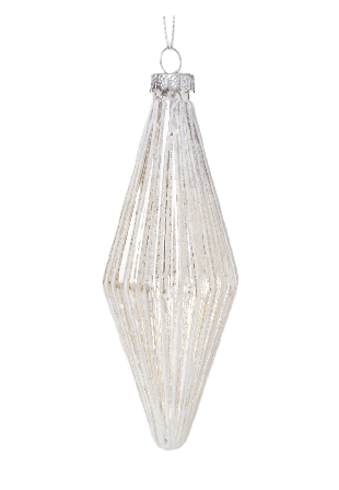 Åhléns Home Julgranshänge i glas DROPPED 8 cm Inredningsdetaljer Guld ONESIZE