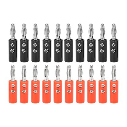 4 mm røde sorte zinklegerings bananstik højtaler kabel lydforstærker stik