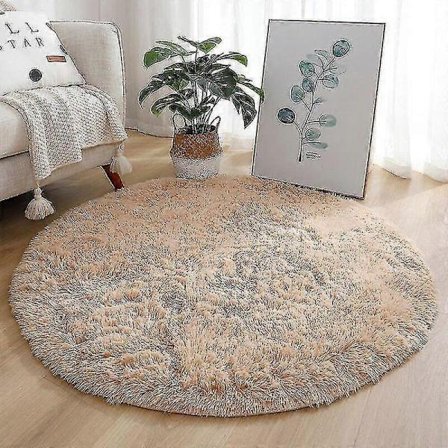 Mjuk Rund Matta Fluffiga Vita Mattor För Vardagsrum Mjuk Heminredning Sovrum