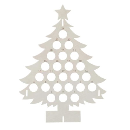 Tipsy Julekalender i Træ til 24 Flasker - Vinstativ Jule-nedtælling Træ Vinstativ Jul T